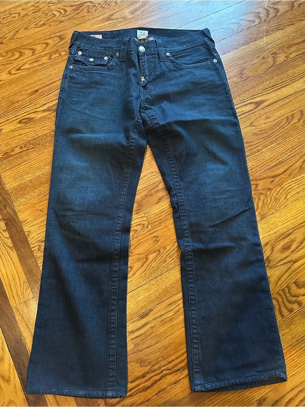 True Religion Men's Dark Blue Straight Fit Jeans Size 33